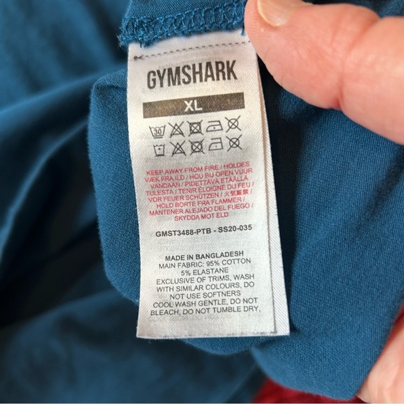 Gymshark Apollo Teal Blue Unisex Tee. Size XL. - Picture 8 of 9